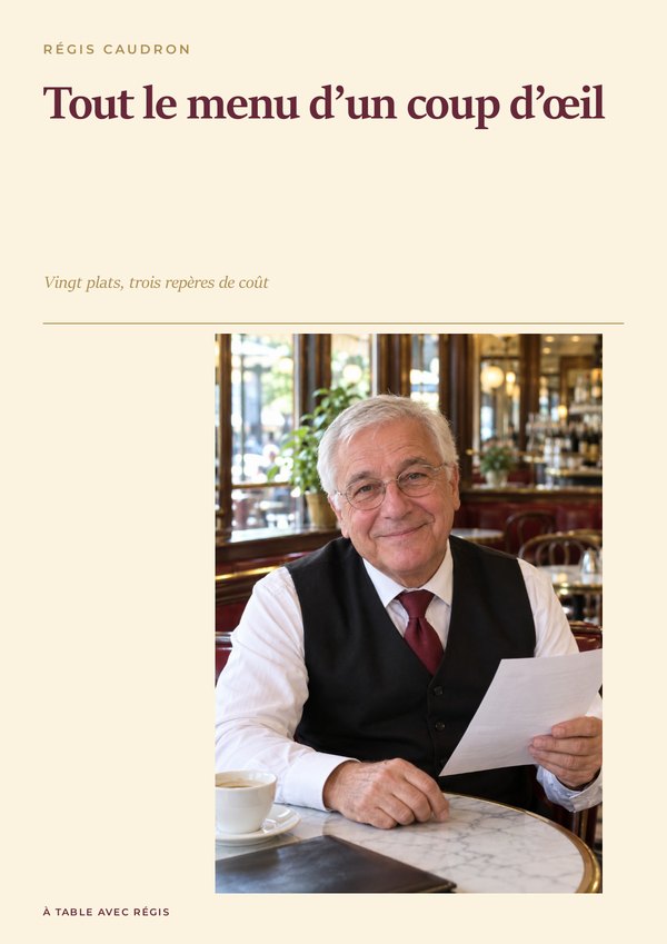 Tout le menu d’un coup d’œil couverture du mini-livre