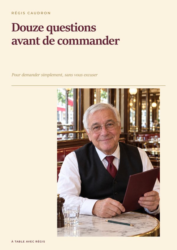 Douze questions avant de commander couverture du mini-livre